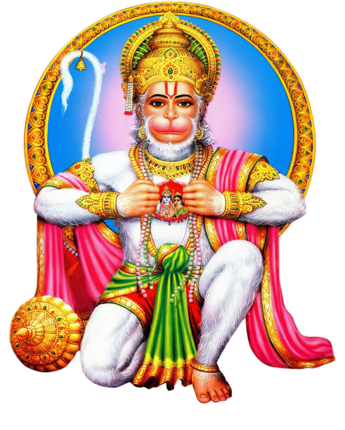 Hanuman Opening Chest